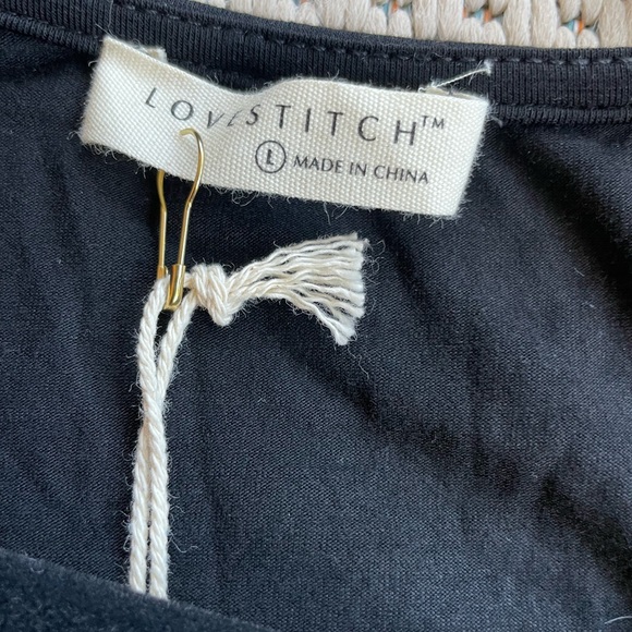Lovesitch Black Tank in Size Large - Picture 2 of 8